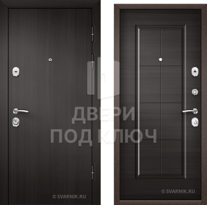 Металлическая уличная входная дверь с ламинатом на дачу ДПК-2590